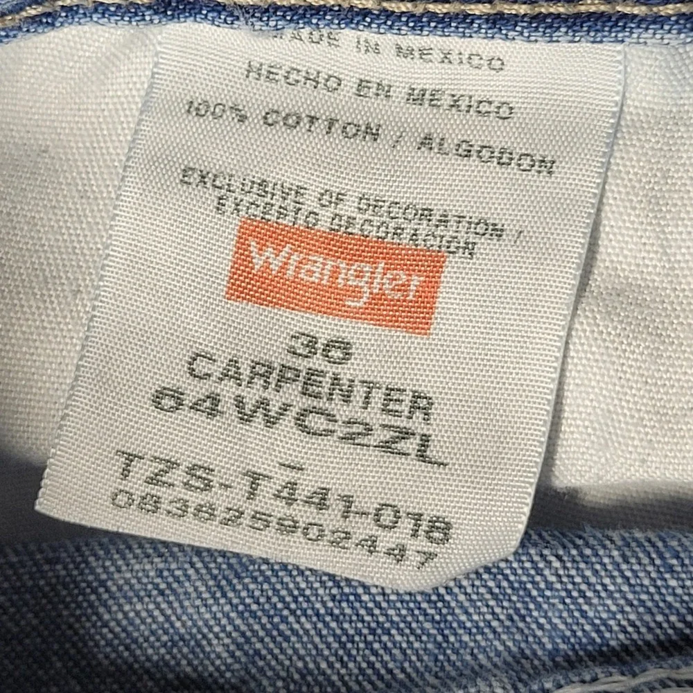 2 Pair Wrangler Carpenter Shorts‎ Denim Size 36 Men Blue Jean Shorts Work Wear